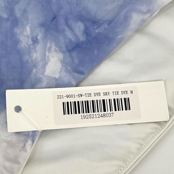 Jonathan Simkhai Camila Bikini Swimsuit Bottom Sky Tie Dye Blue White Medium - Picture 8 of 8